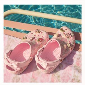 NIB LoveShackFancy x Crocs Classic Clog Shoes Pink Milk